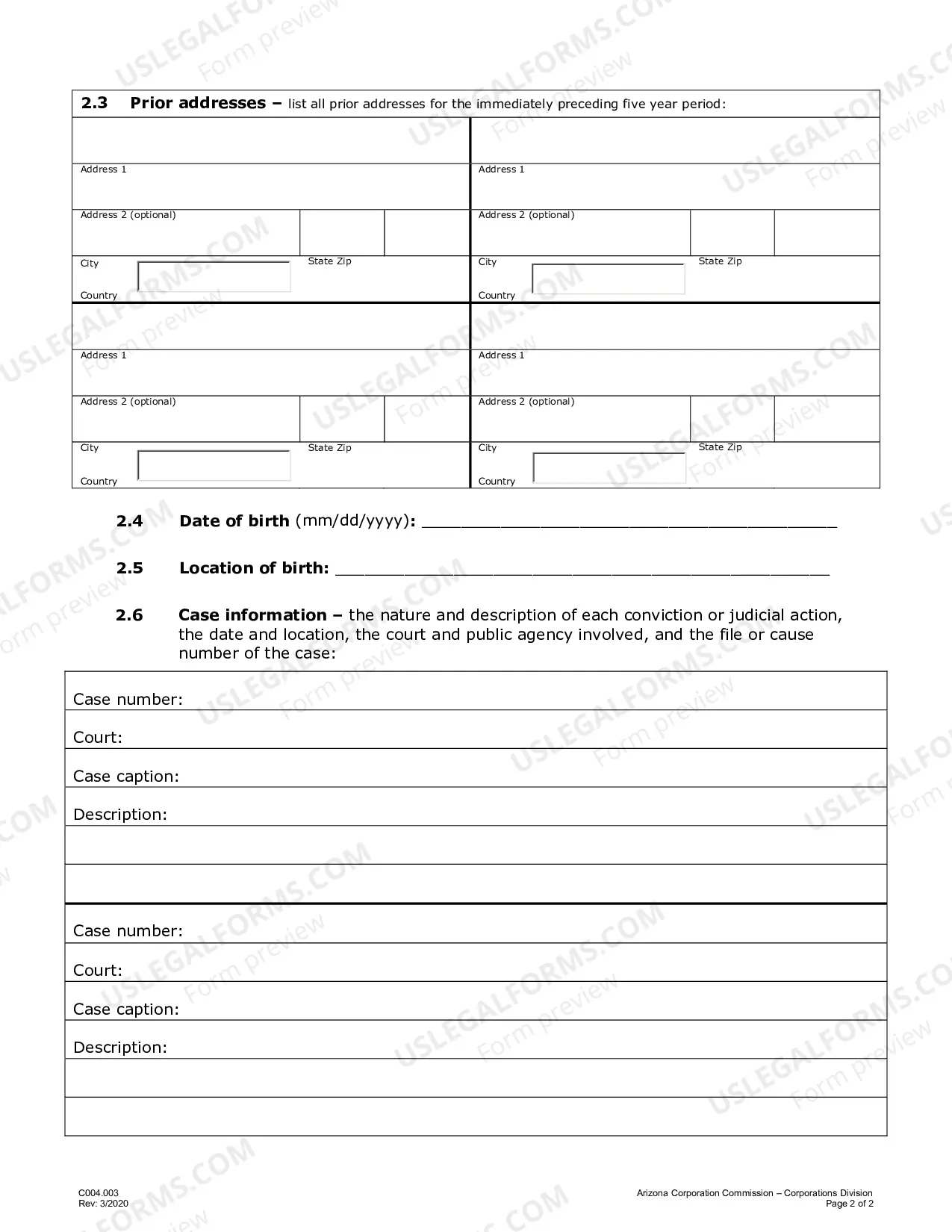 Preview Certificate of Disclosure Felony / Judgment Attachment*