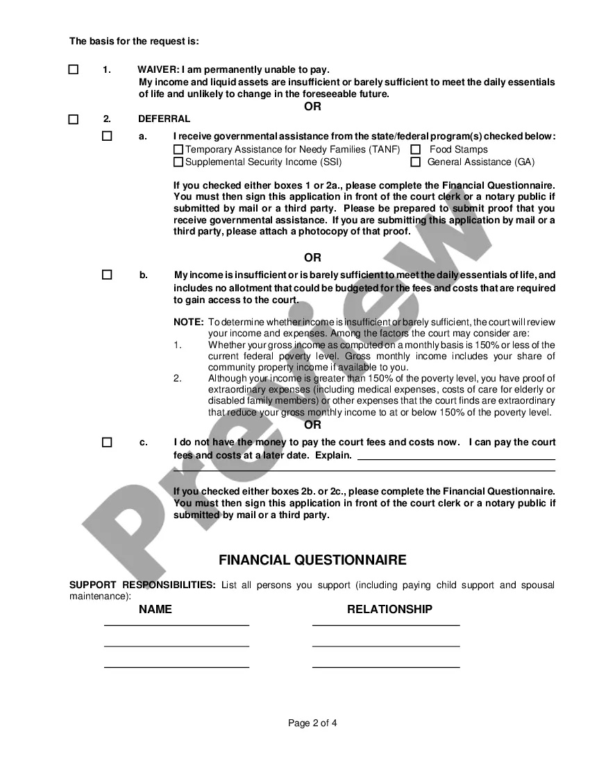 Get Application for Deferral of Court Fees and or Costs and Consent to Entry of Judgment - Appellate Court Use Preview Application for Deferral of Court Fees and or Costs and Consent to Entry of Judgment - Appellate Court Use
