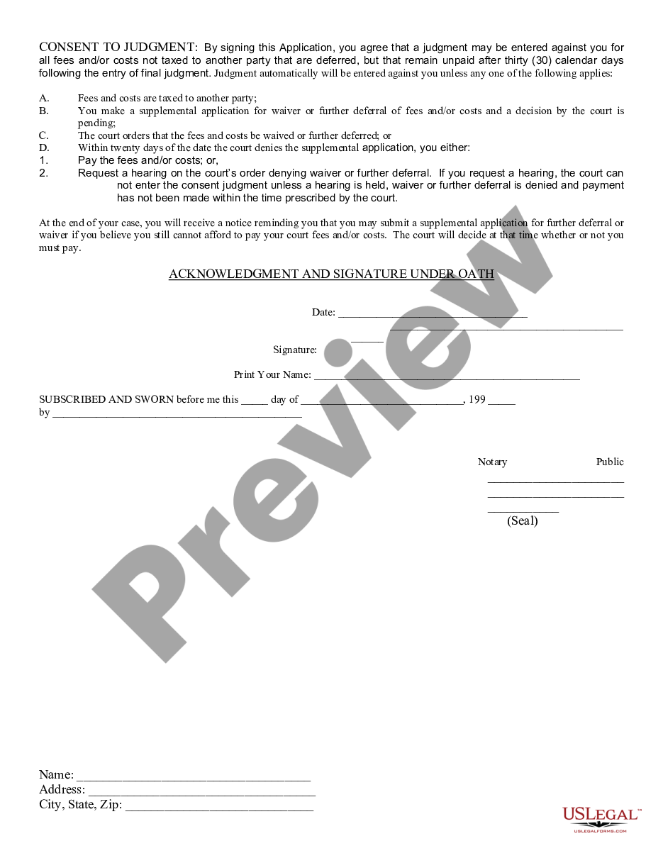 form PB Request to Waive Filing Fees and Order preview