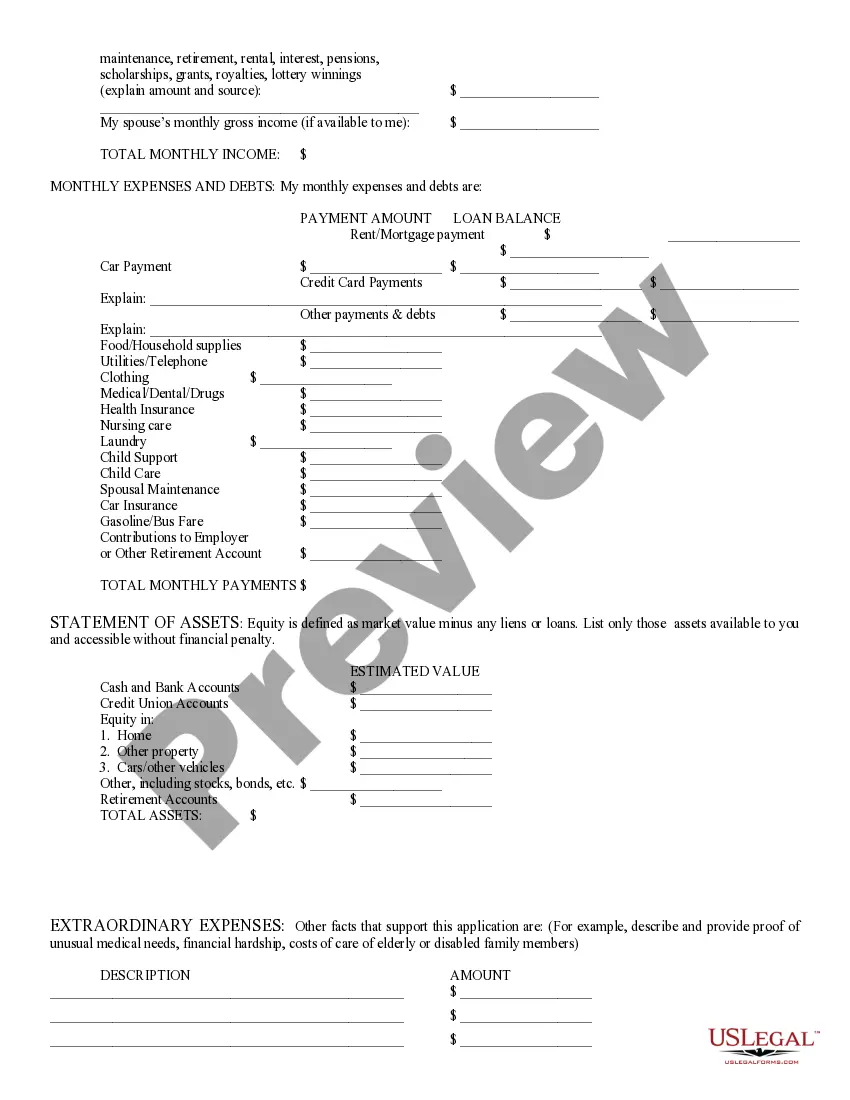 Get PB Request to Waive Filing Fees and Order Preview PB Request to Waive Filing Fees and Order