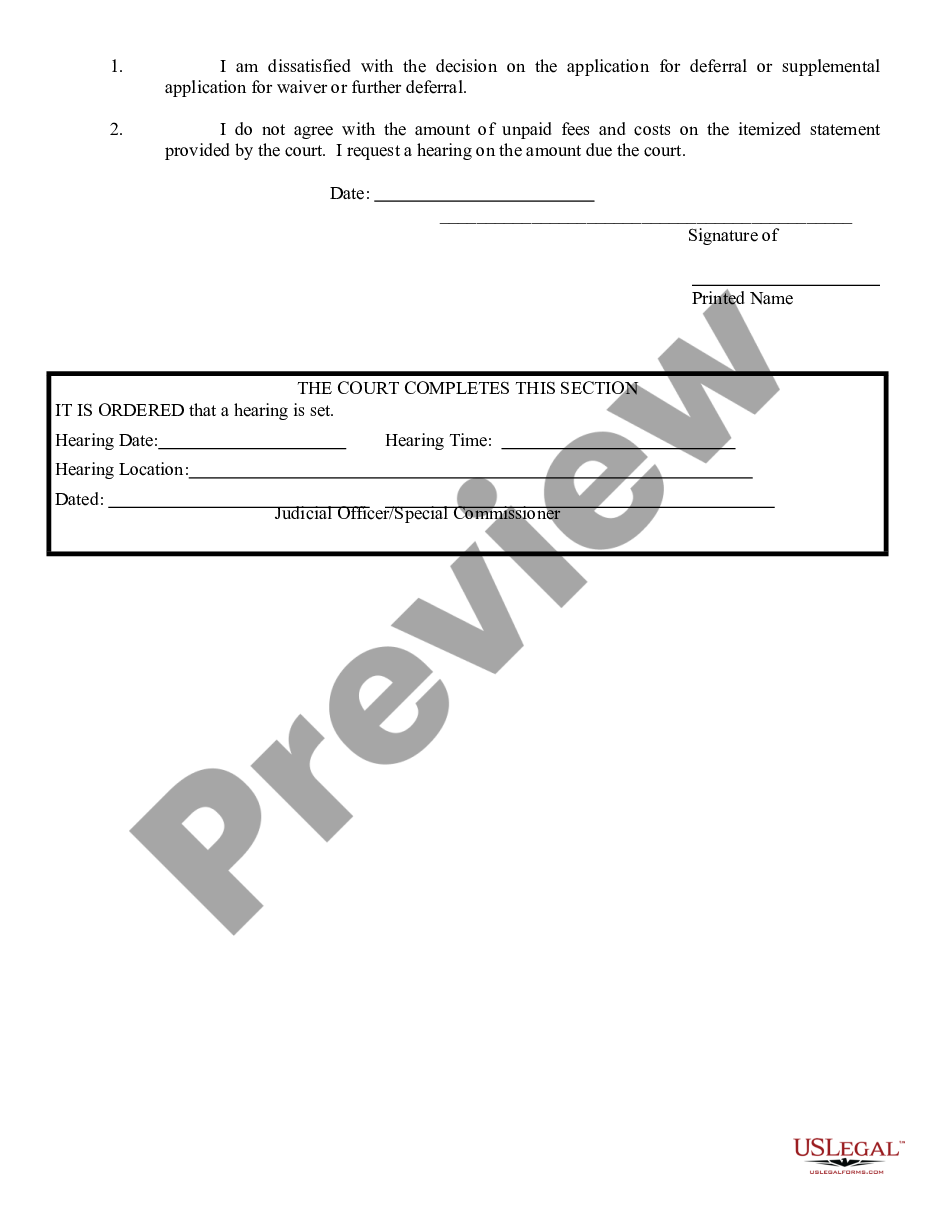 page 9 Application To Waive Fees - New Petitions preview