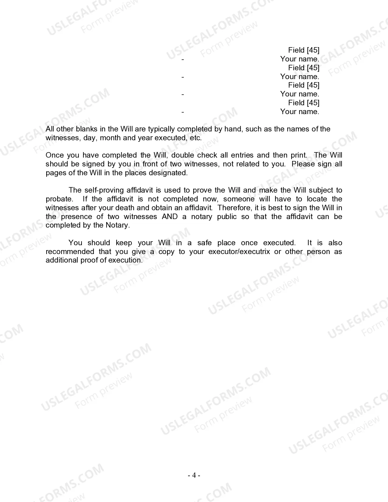 Preview Last Will and Testament for Divorced Person Not Remarried with Adult and Minor Children