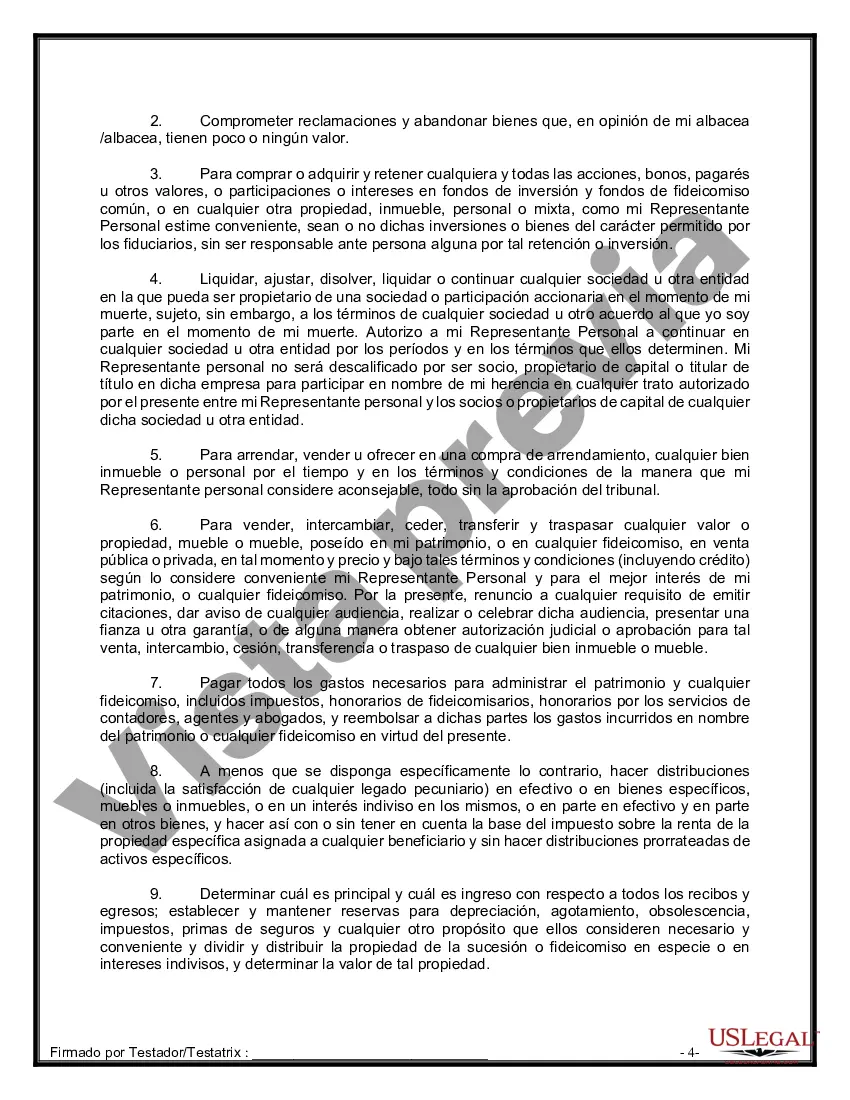 Preview Paquete de Voluntades Mutuas con Últimas Voluntades y Testamentos para Pareja Casada con Hijos Adultos