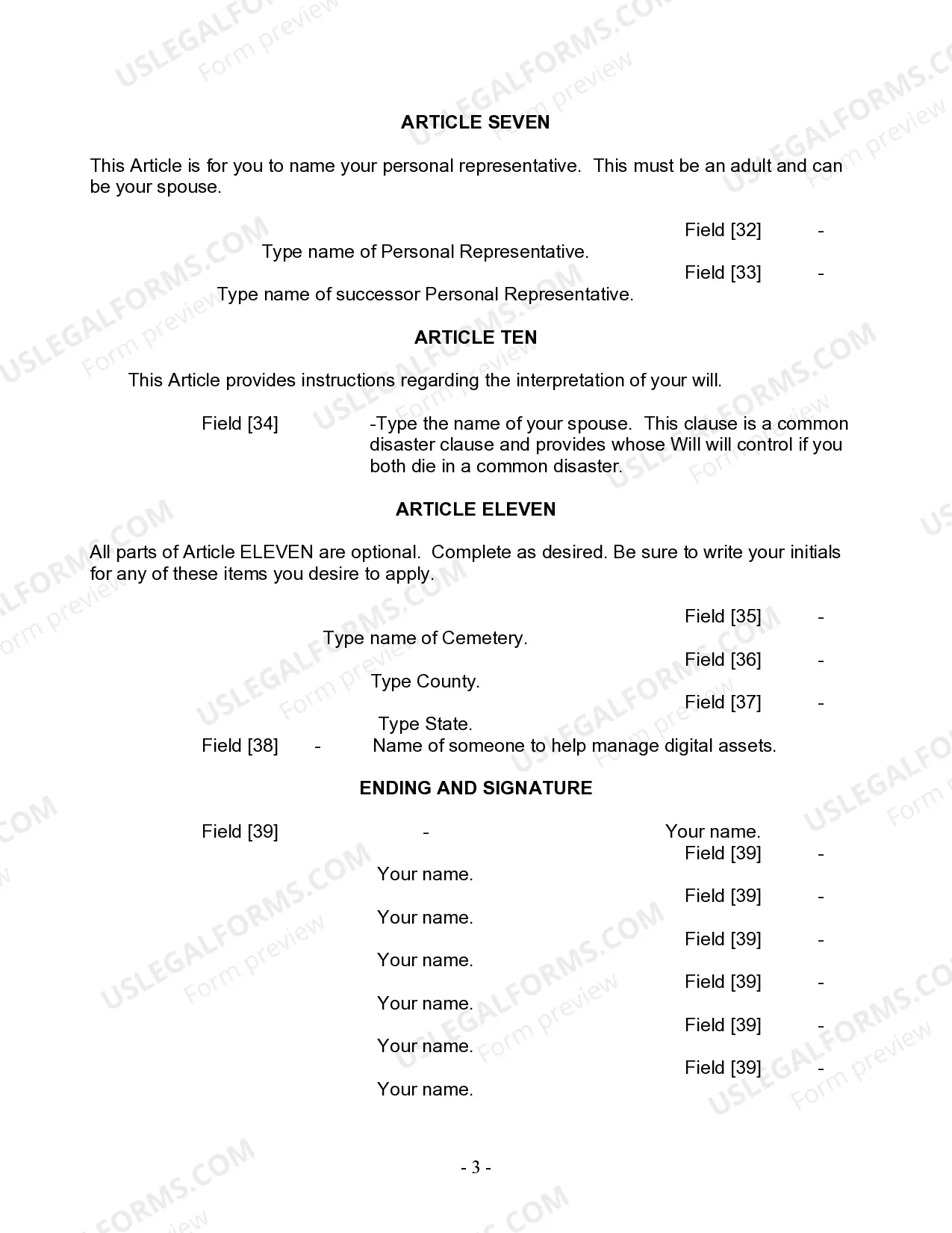 Preview Mutual Wills Package for Married Couple with Adult Children