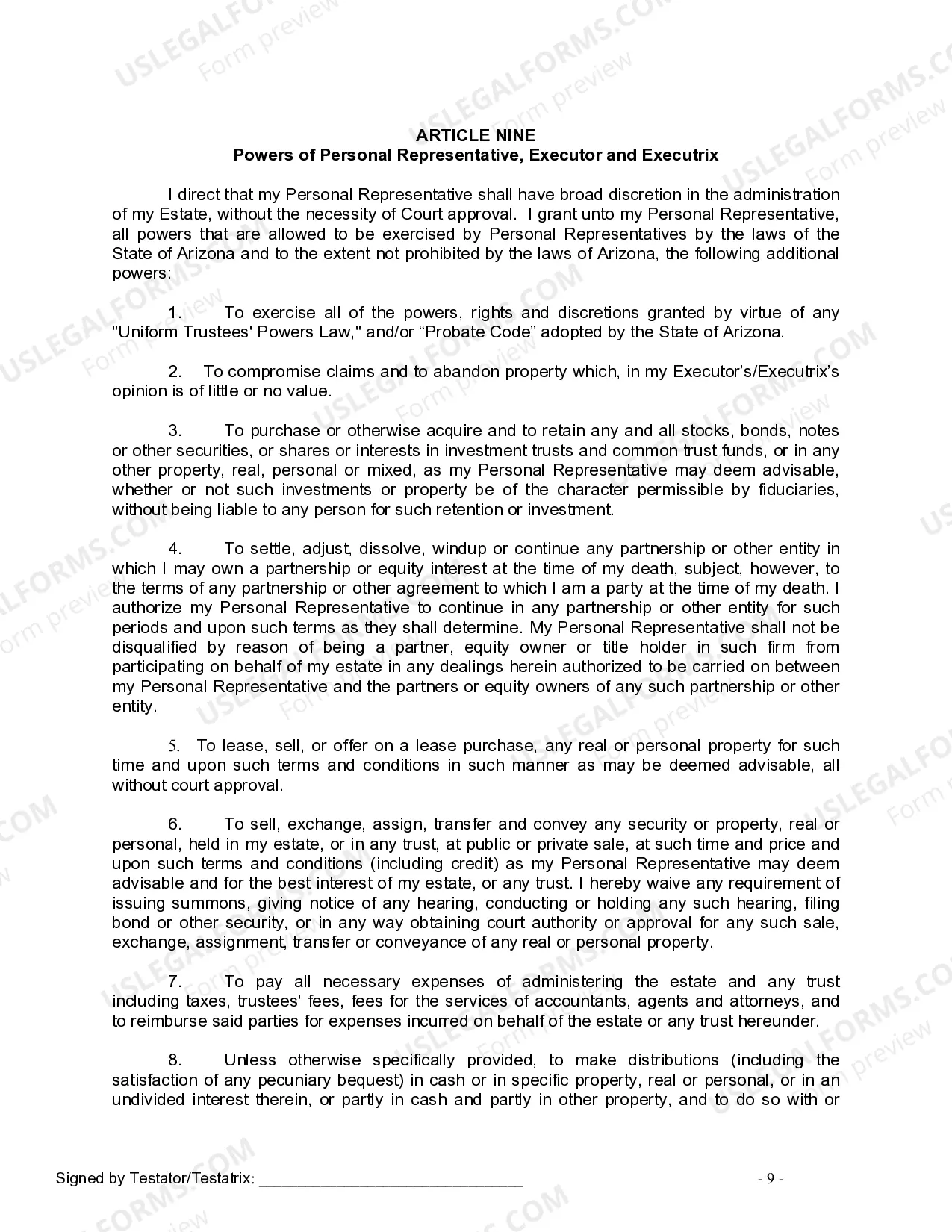 Preview Mutual Wills Package for Married Couple with No Children