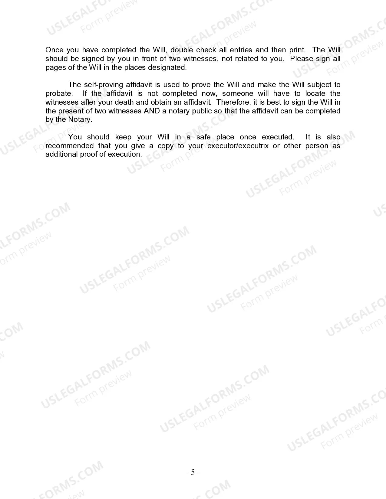 Preview Last Will and Testament for Married Person with Adult and Minor Children from Prior Marriage