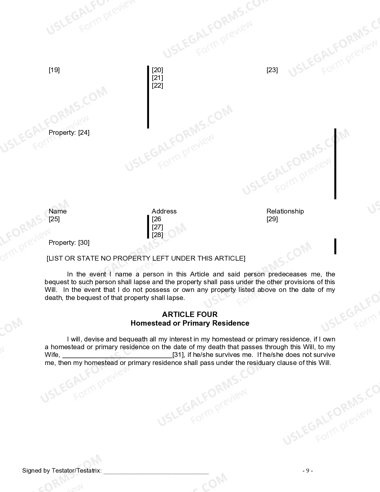 Preview Mutual Wills Package for Married Couple with Adult and Minor Children