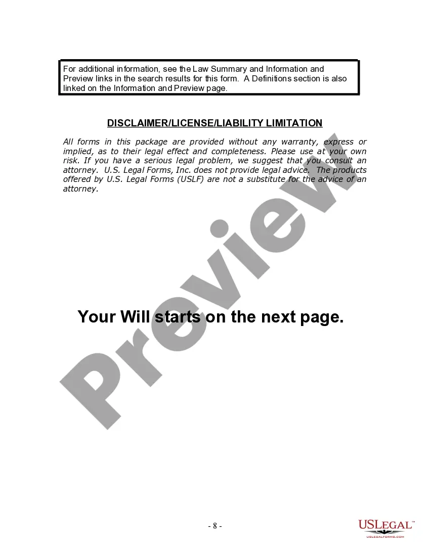 Preview Last Will and Testament for Divorced and Remarried Person with Mine, Yours and Ours Children