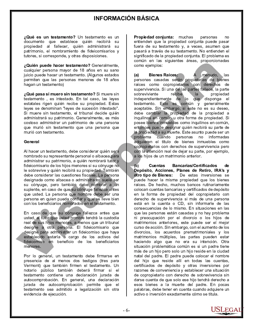 Preview Última voluntad y testamento para otras personas