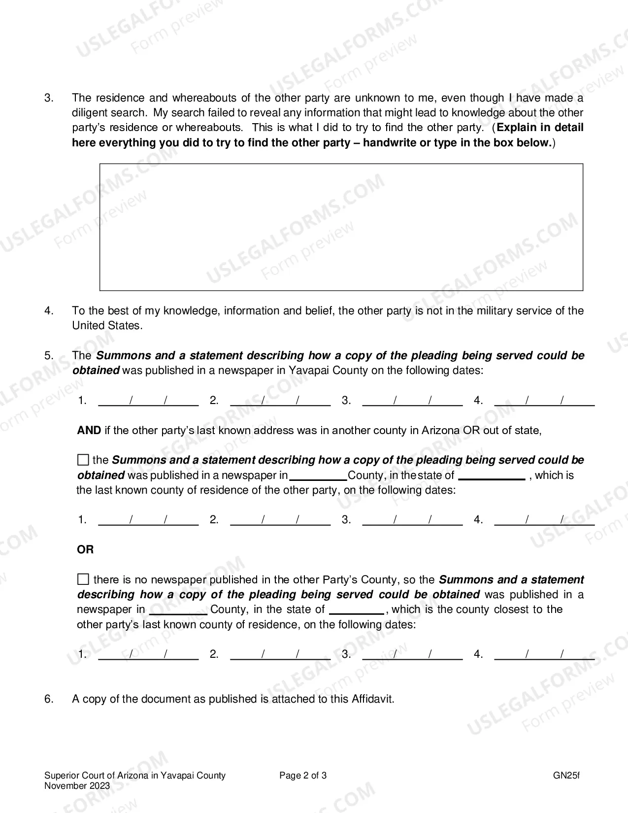 Preview Affidavit Showing Circumstances Why Service By Publication Was Used And About Publication