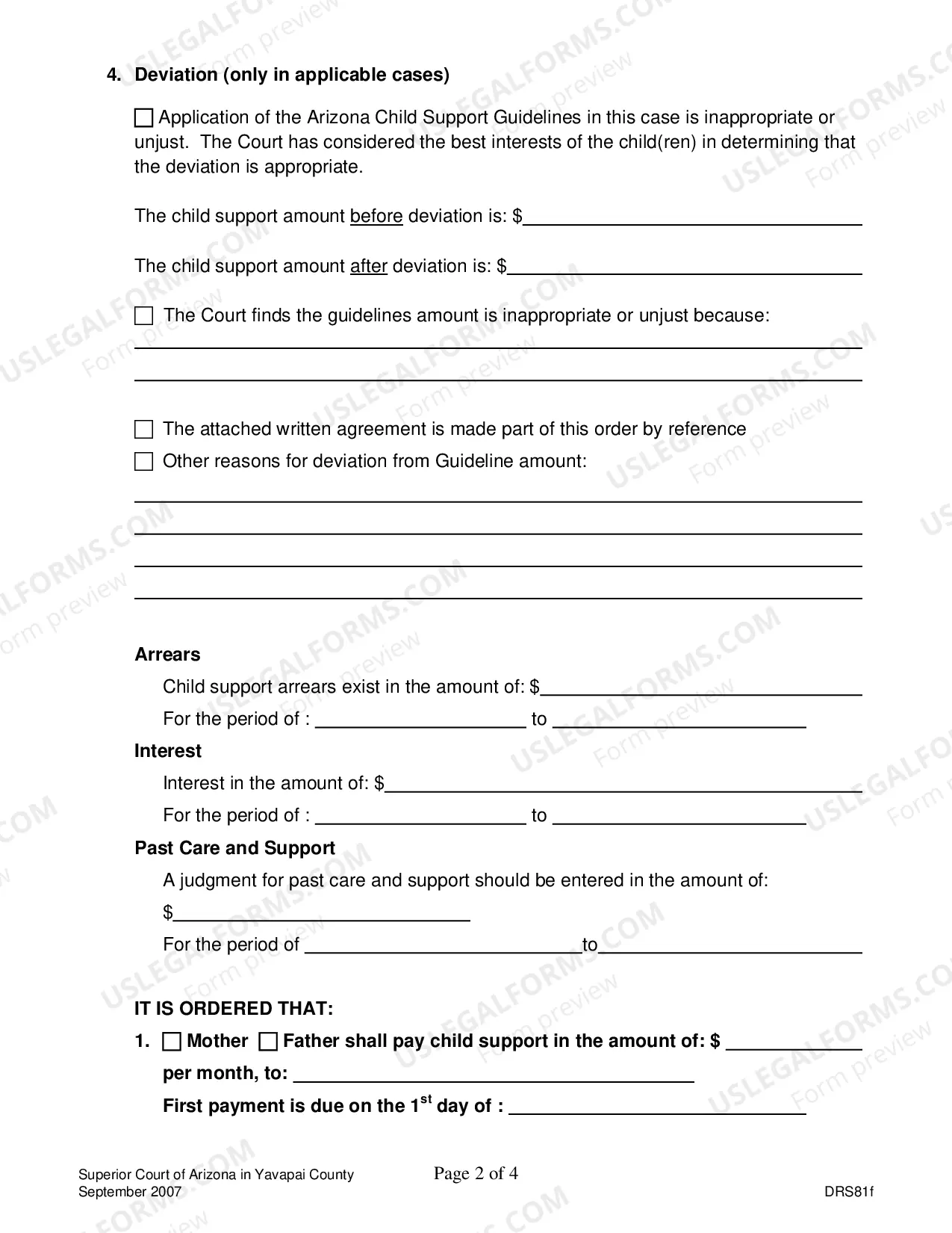 Preview Child Support Order