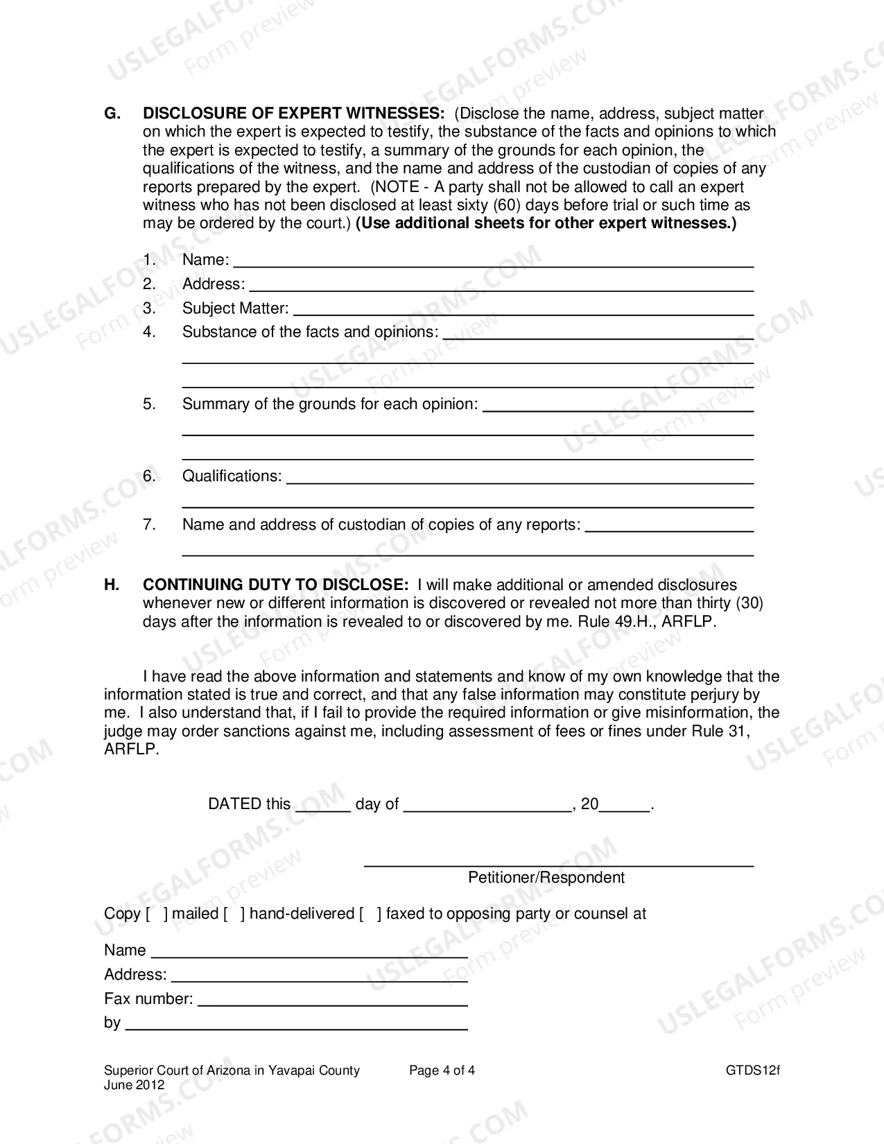 Preview Disclosure Statement
