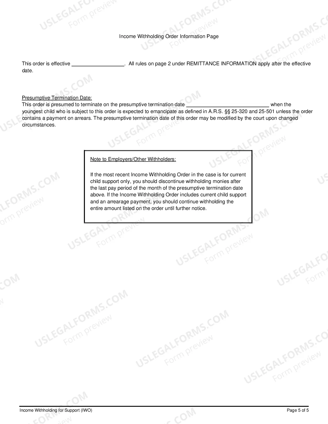 Preview Income Withholding For Support
