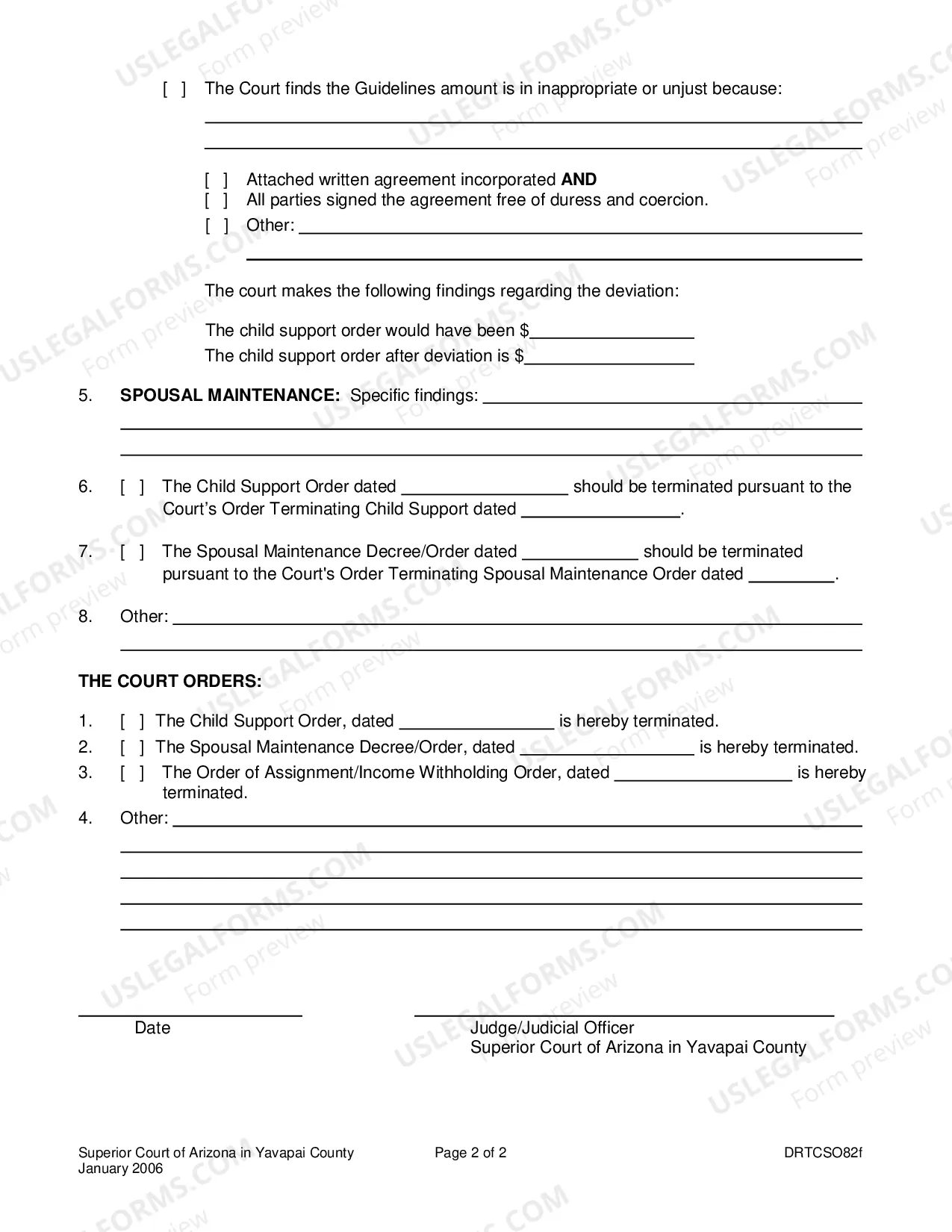 Preview Order Terminating Order Of Child Support Or Spousal Maintenance