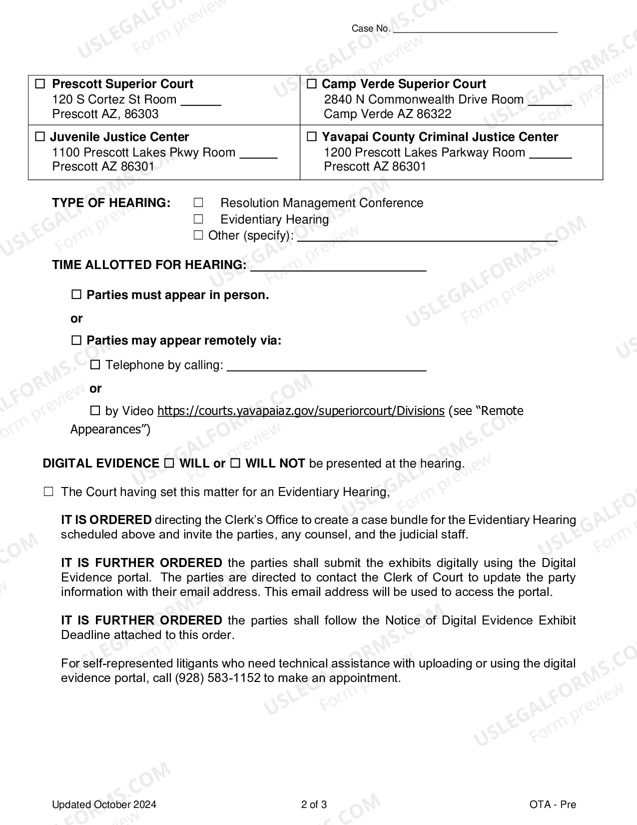 Preview Order To Appear Pre-Judgment-Decree (Including Temporary Orders)
