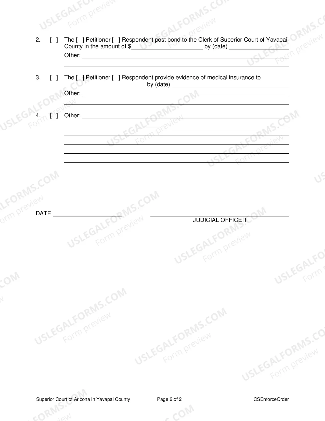 Preview Order To Enforce Support