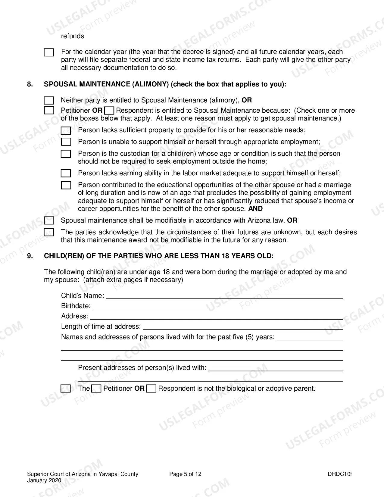 Preview Petition For Dissolution Of Non-Covenant Marriage Without Minor Children