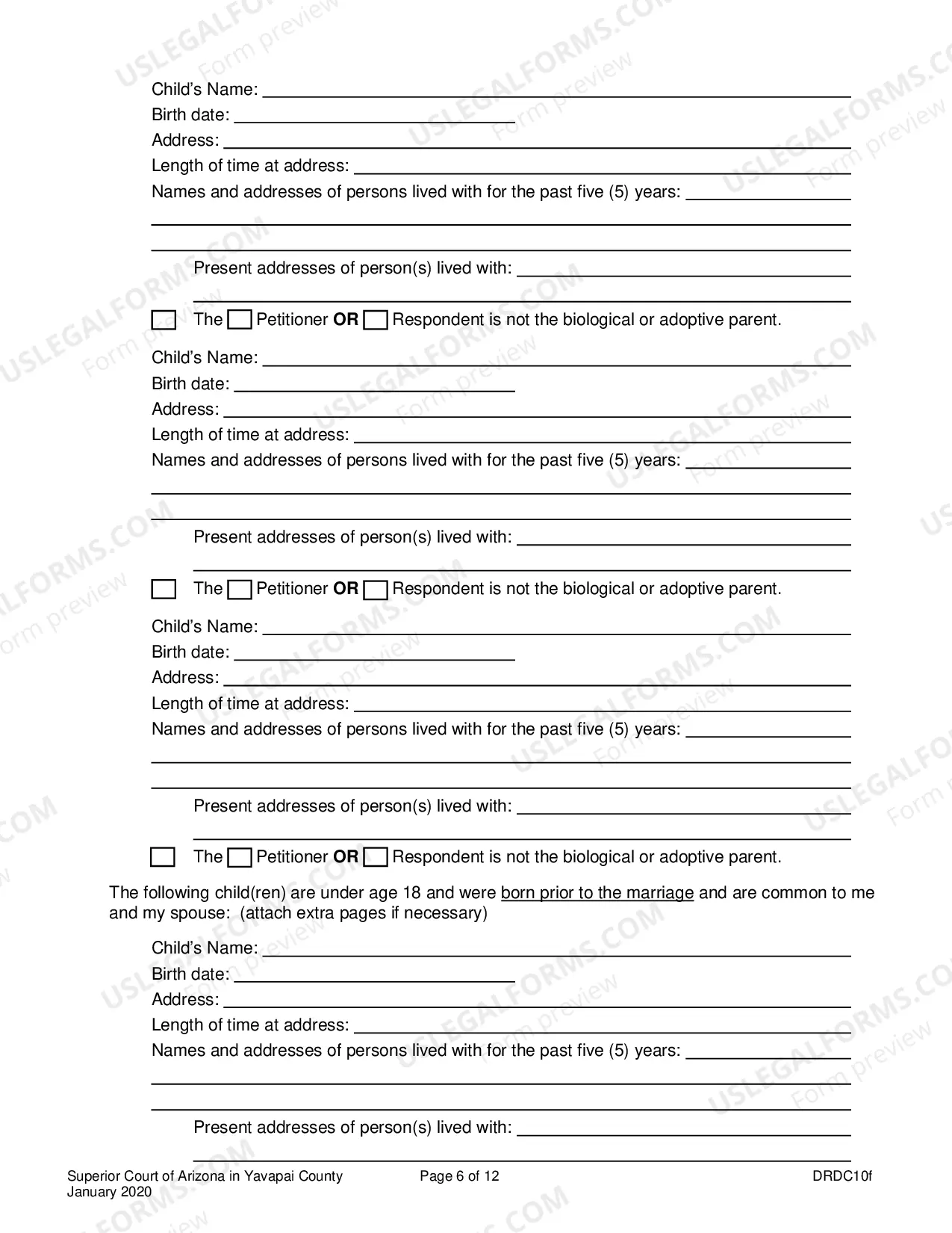 Preview Petition For Dissolution Of Non-Covenant Marriage Without Minor Children