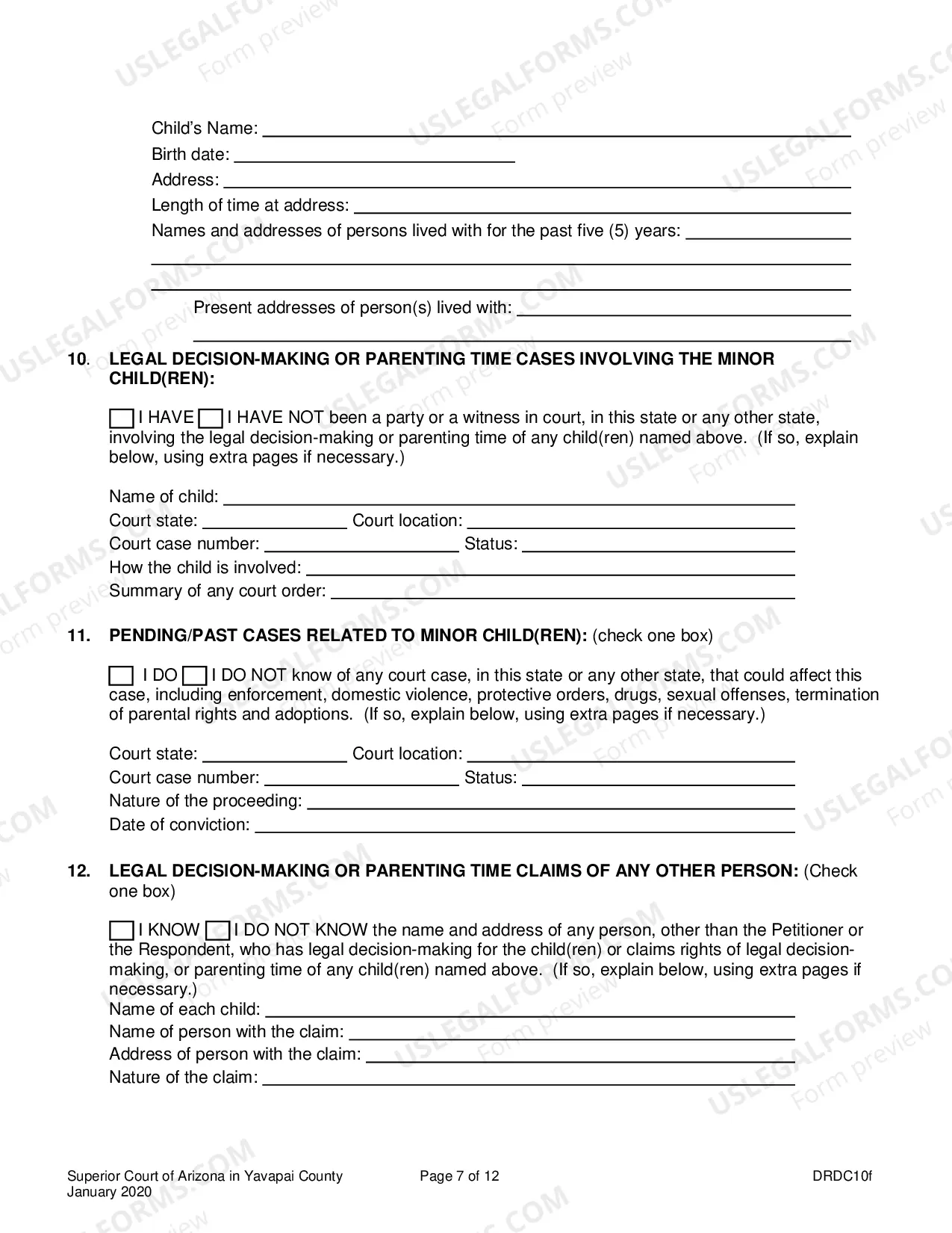 Preview Petition For Dissolution Of Non-Covenant Marriage Without Minor Children