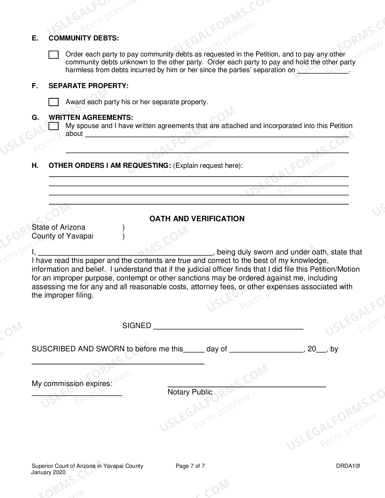 Preview Petition For Dissolution Of Non-Covenant Marriage Without Minor Children
