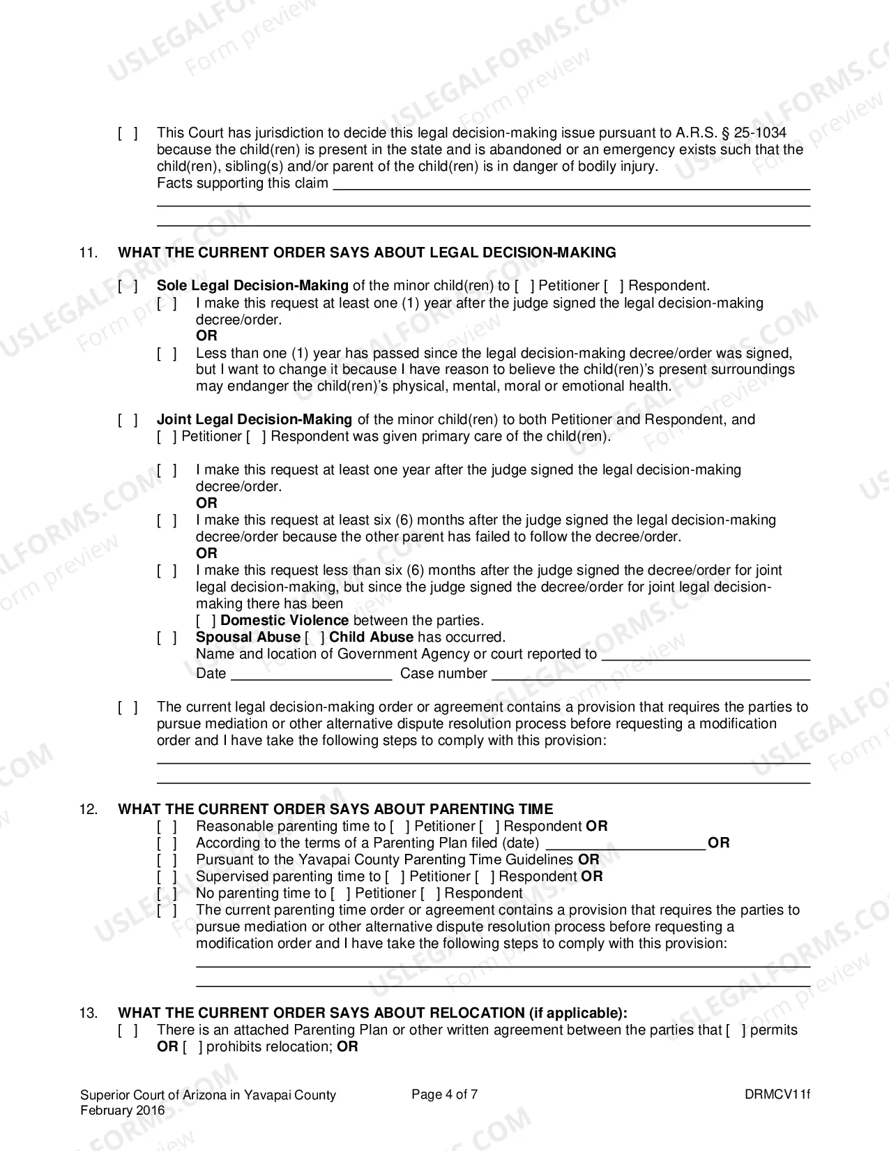 Preview Petition For Relocation Modification Clarification