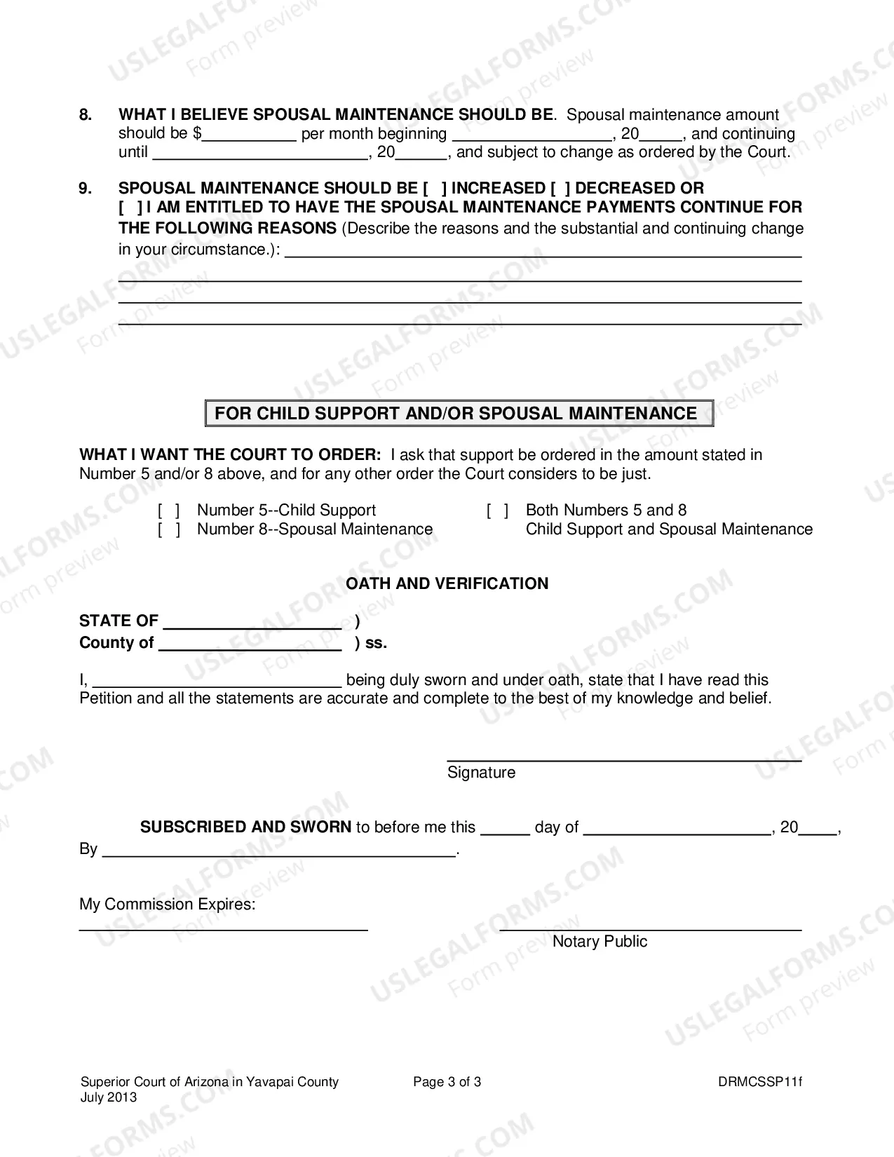 Preview Petition To Modify Support Order (Standard Process)