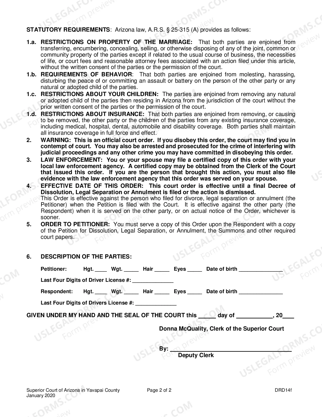 Preview Preliminary Injunction From Court Against Petitioner And Respondent