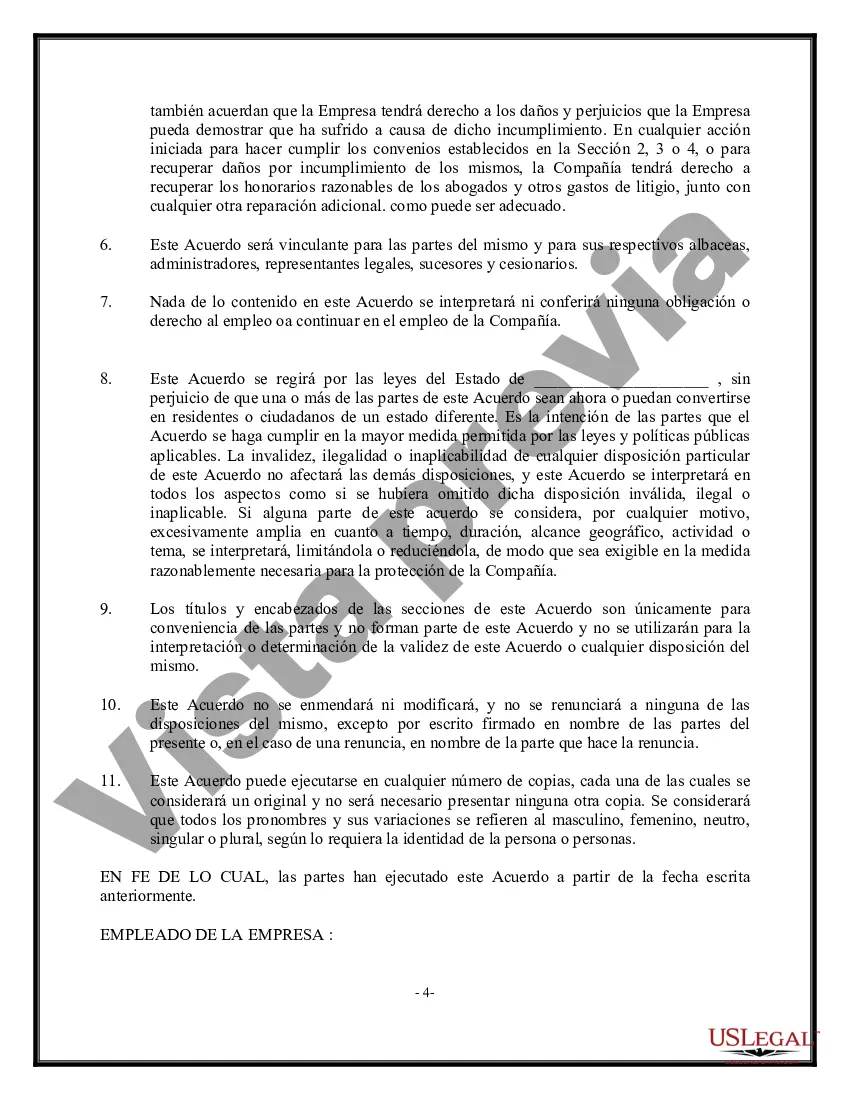 Preview Acuerdo de confidencialidad del empleado