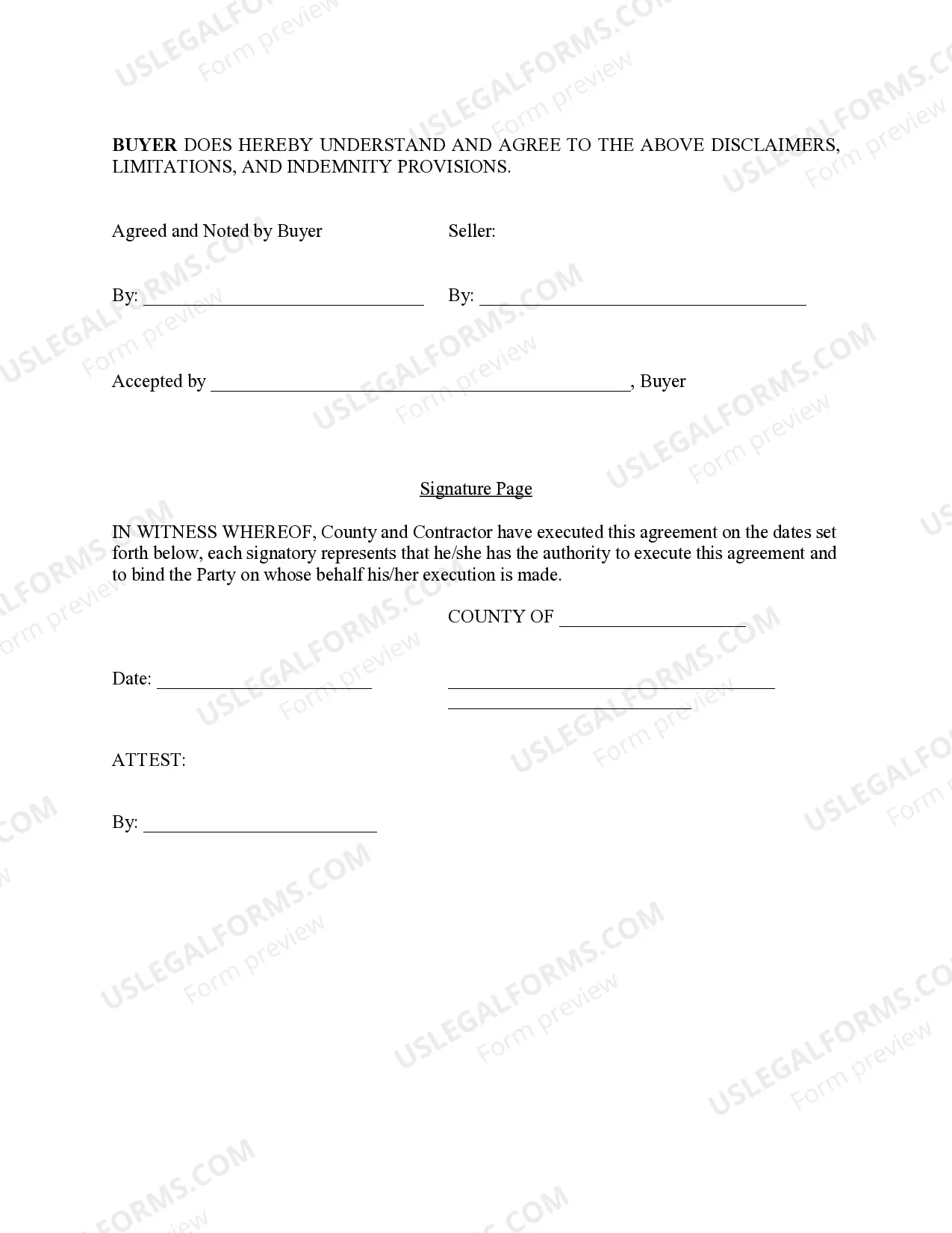Preview Bill of Sale