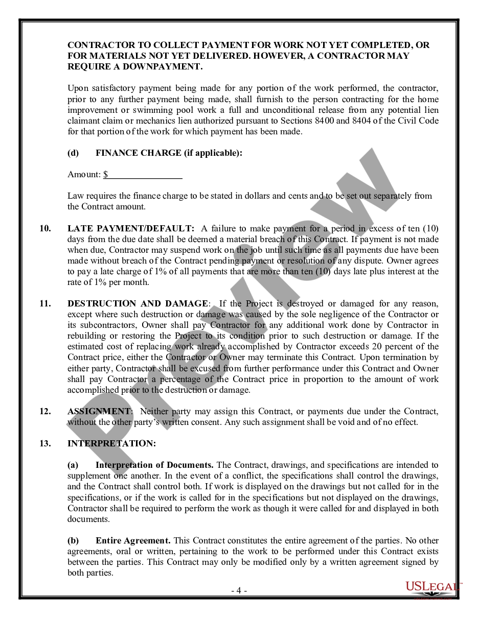 page 3 Painting Contract for Contractor preview