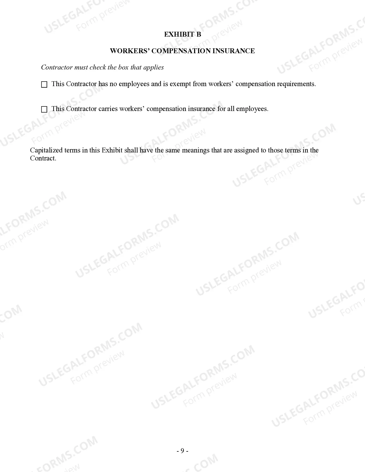 Preview Trim Carpenter Contract for Contractor