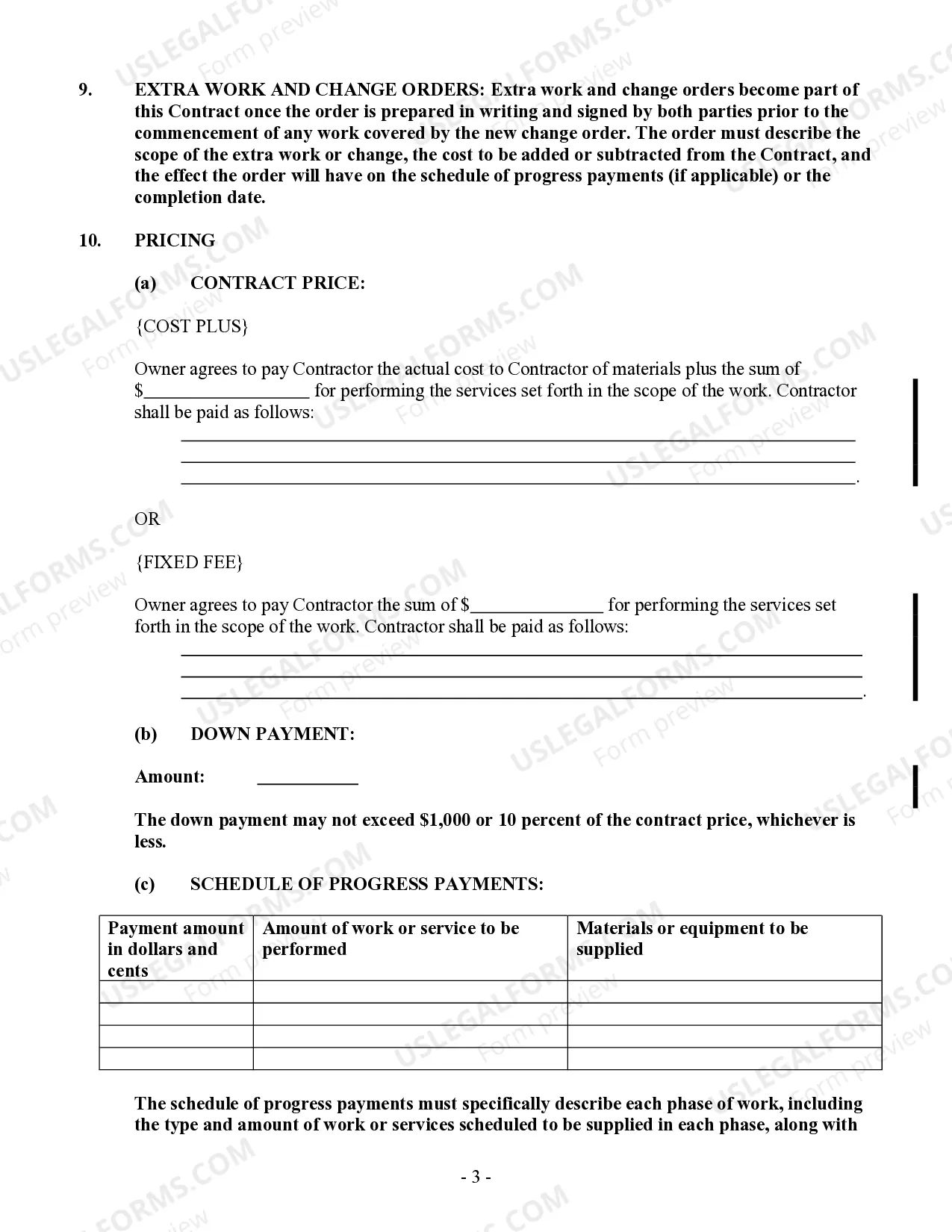 Preview Fencing Contract for Contractor