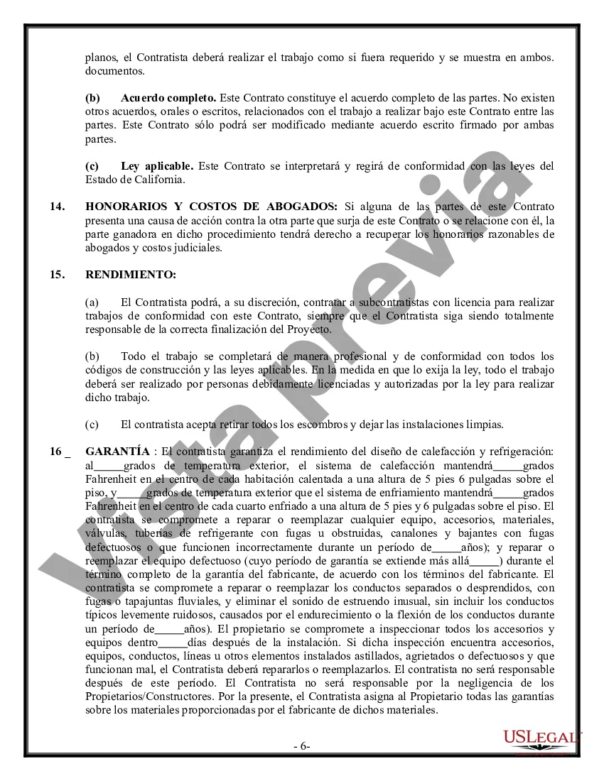 Preview Contrato HVAC para contratista