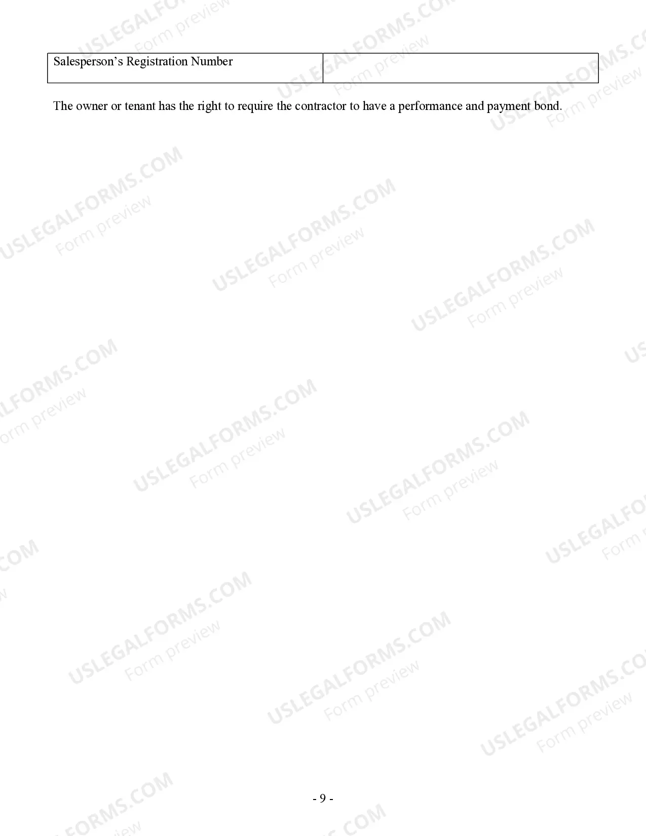 Preview Landscape Contract for Contractor