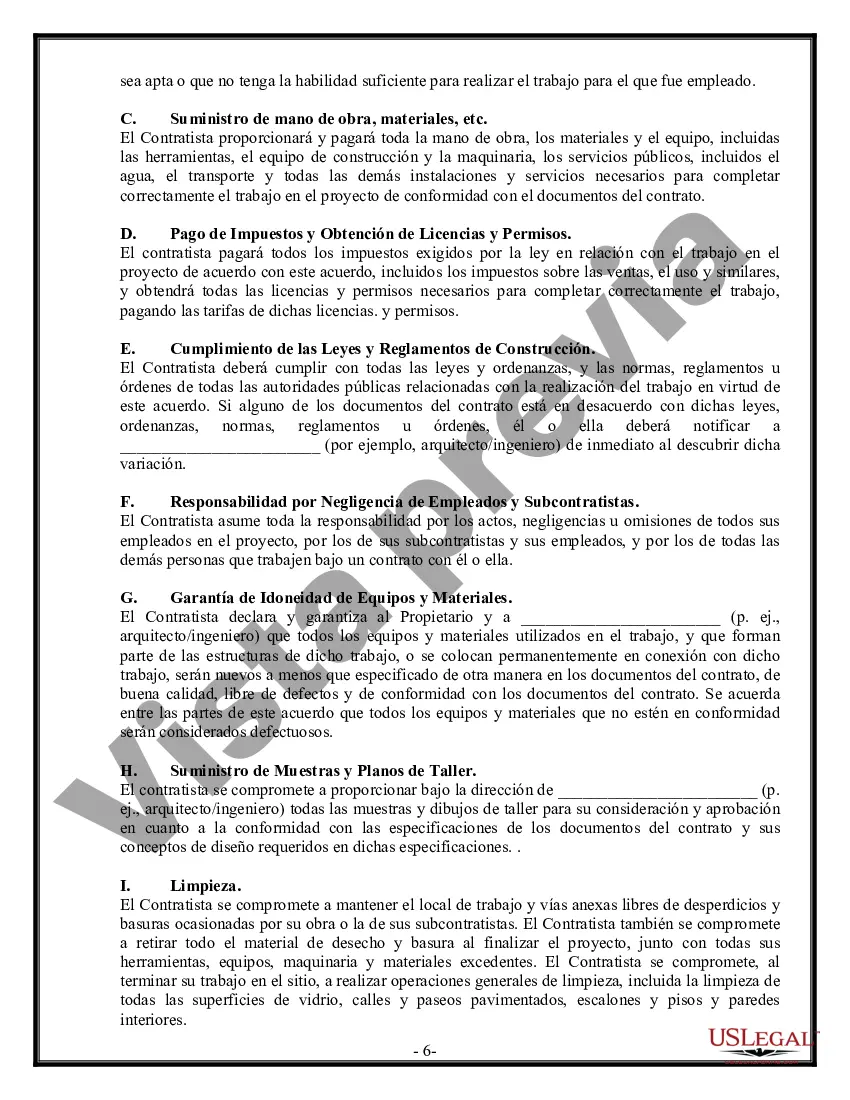 Preview Contrato Comercial para Contratista