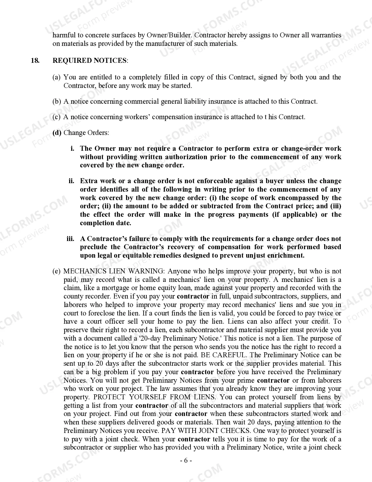 Preview Concrete Mason Contract for Contractor