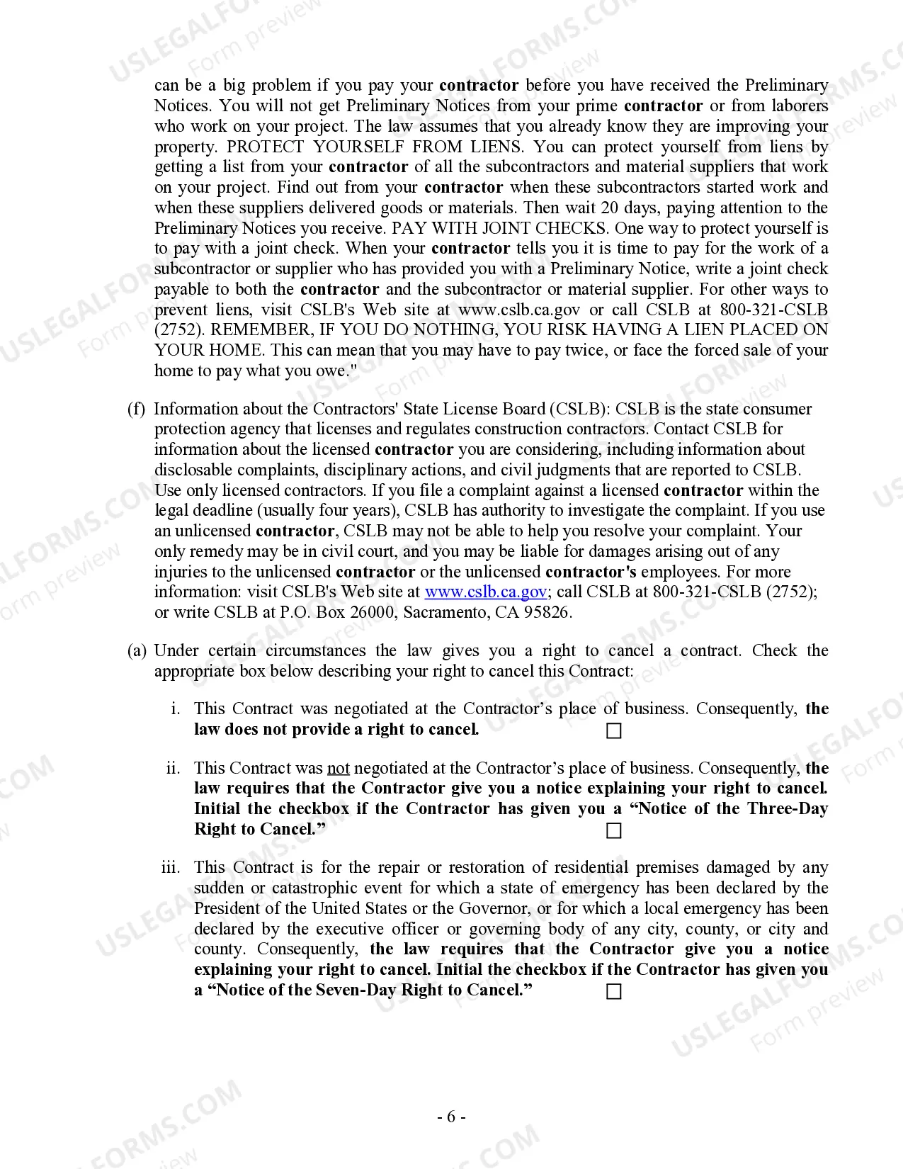 Preview Insulation Contract for Contractor