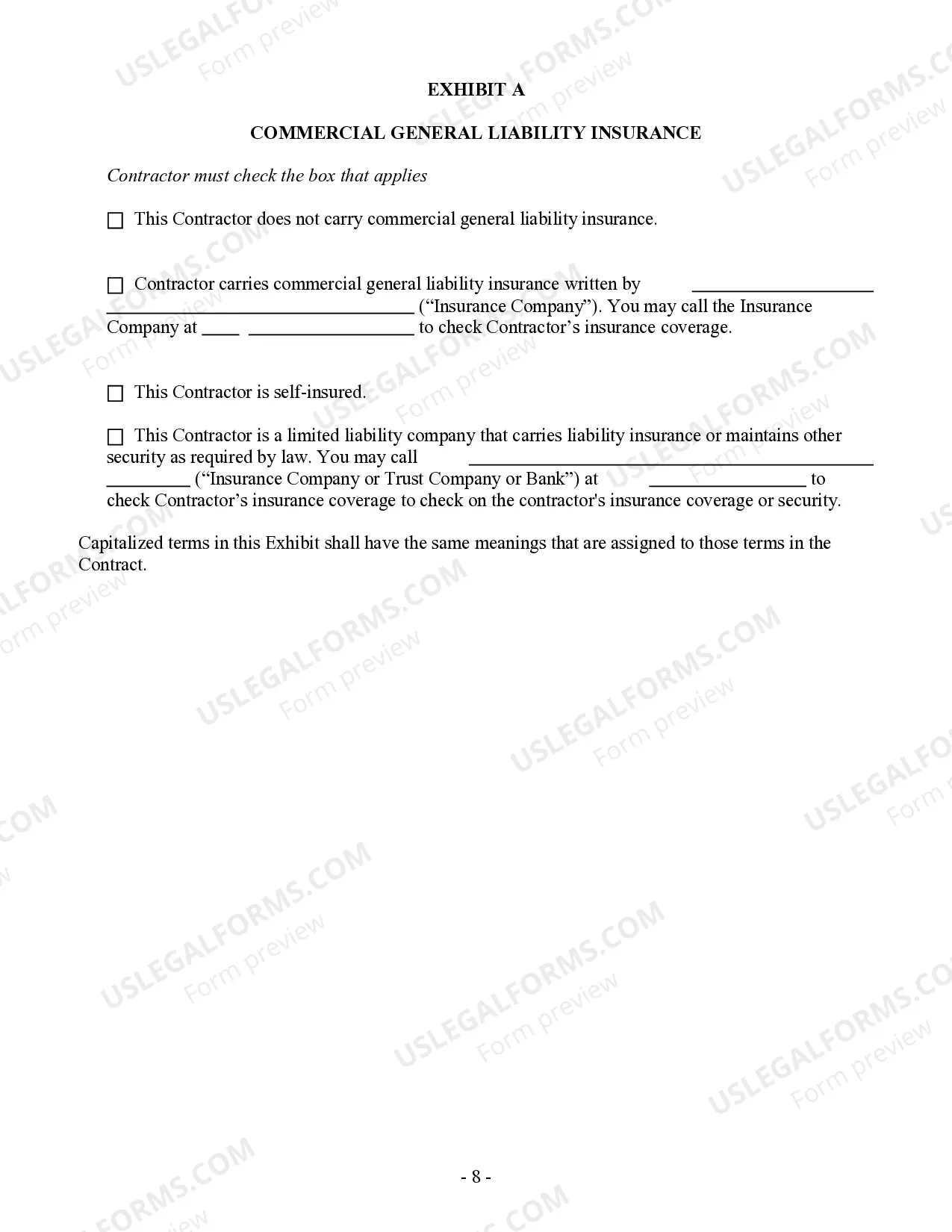 Preview Paving Contract for Contractor