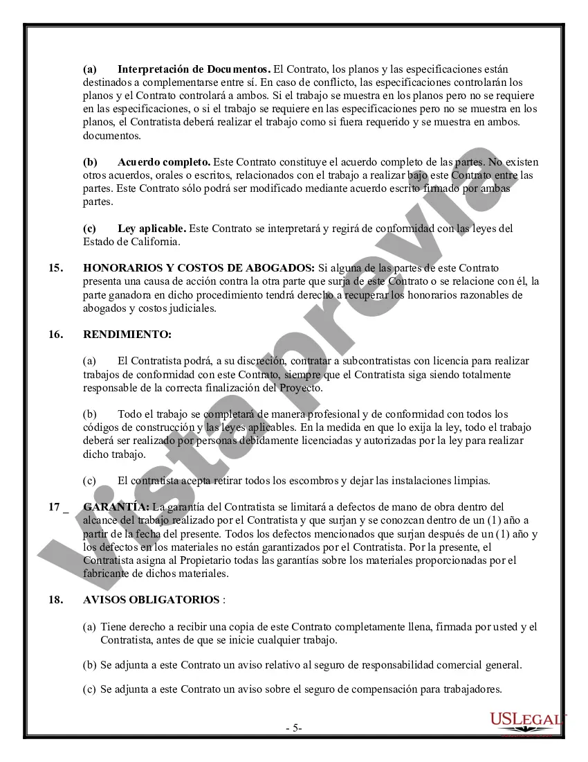 Preview Contrato de trabajo en el sitio para el contratista