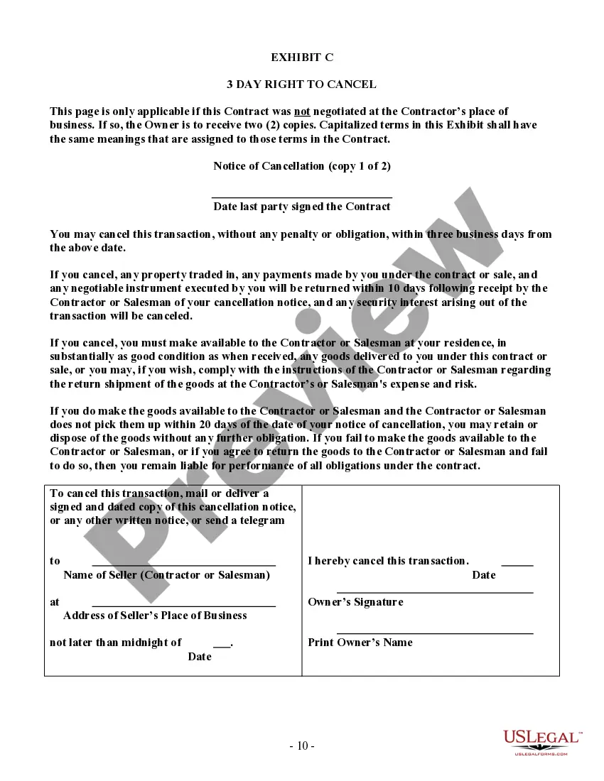 Preview Site Work Contract for Contractor