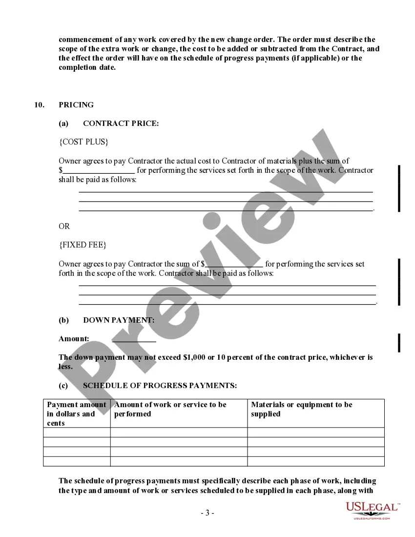 Preview Site Work Contract for Contractor