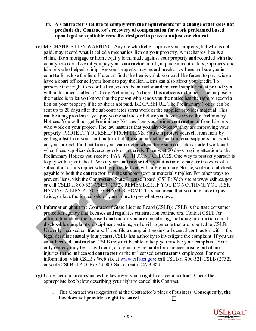 Preview Site Work Contract for Contractor