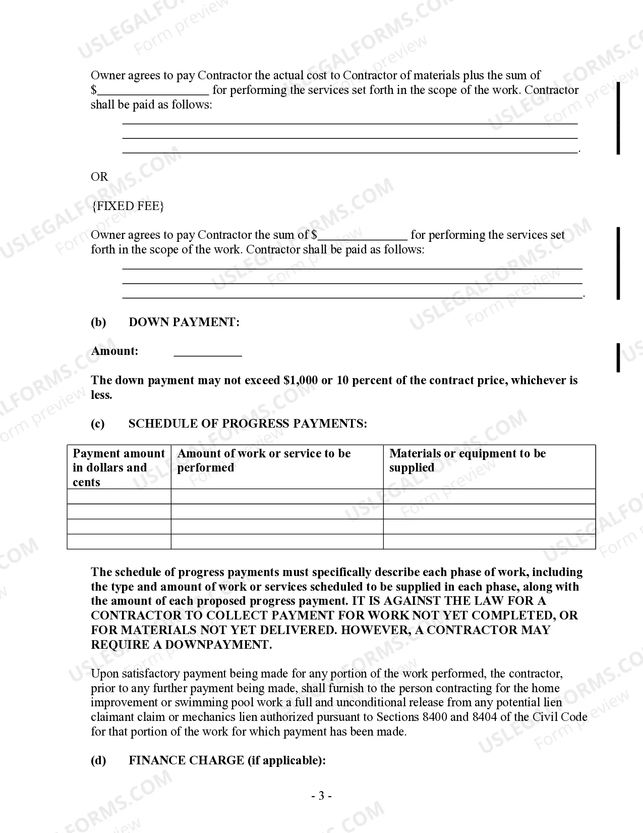 Preview Refrigeration Contract for Contractor
