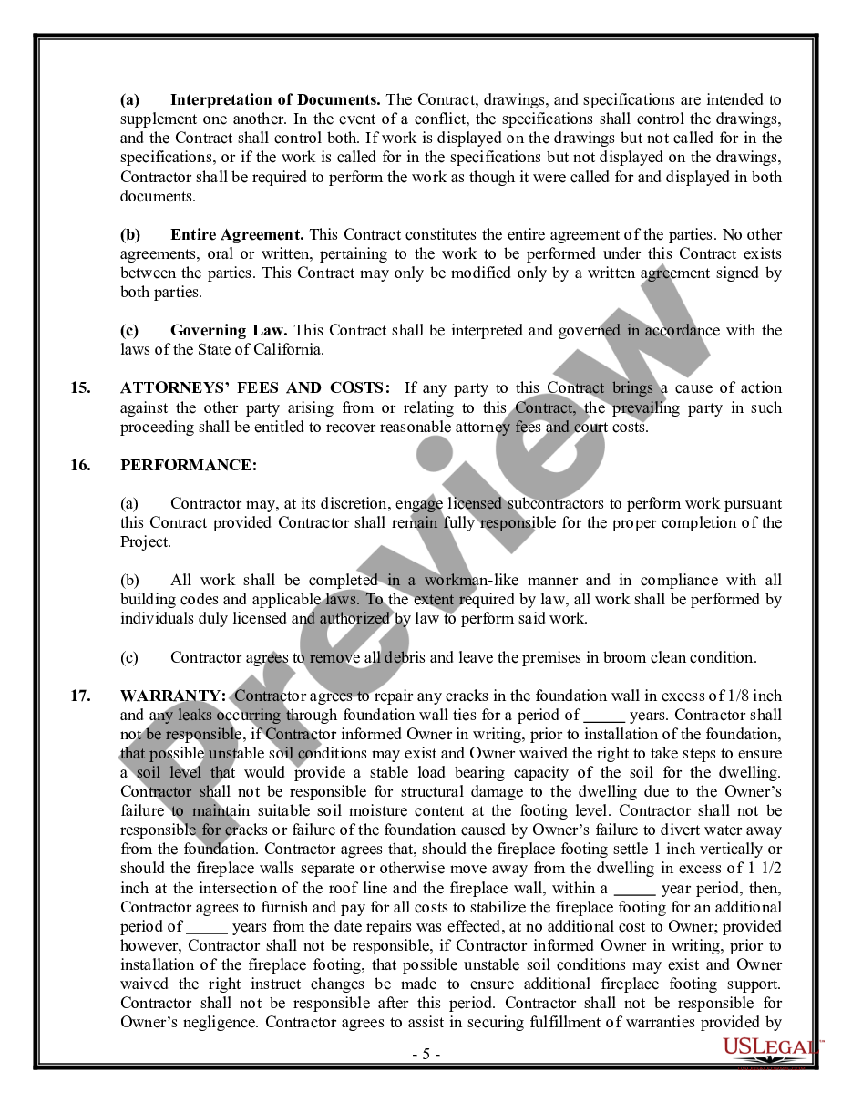 page 4 Foundation Contract for Contractor preview