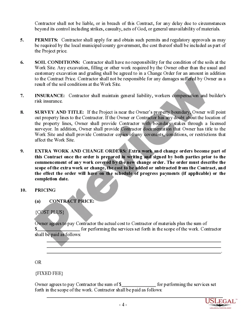 Preview Plumbing Contract for Contractor