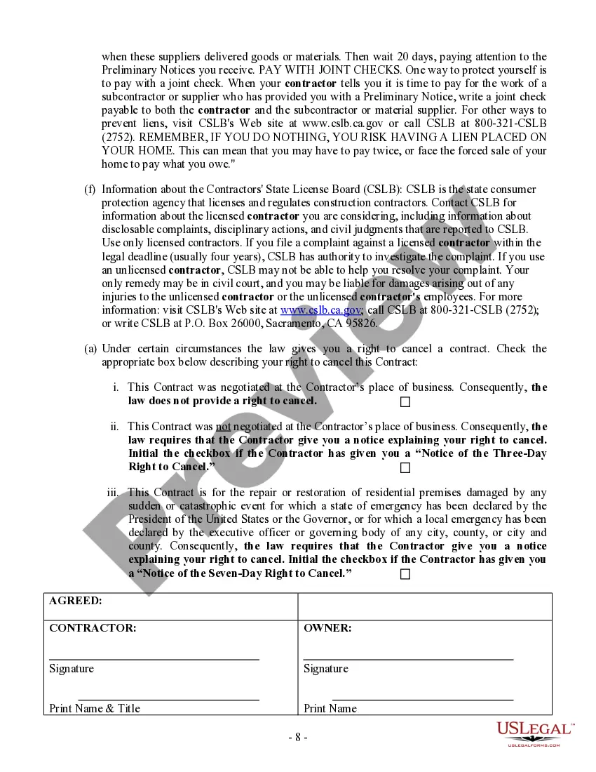 Preview Plumbing Contract for Contractor