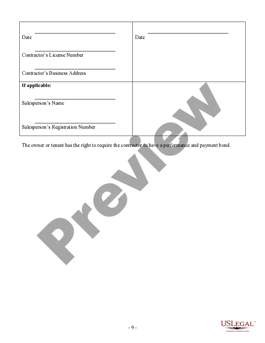 Preview Plumbing Contract for Contractor