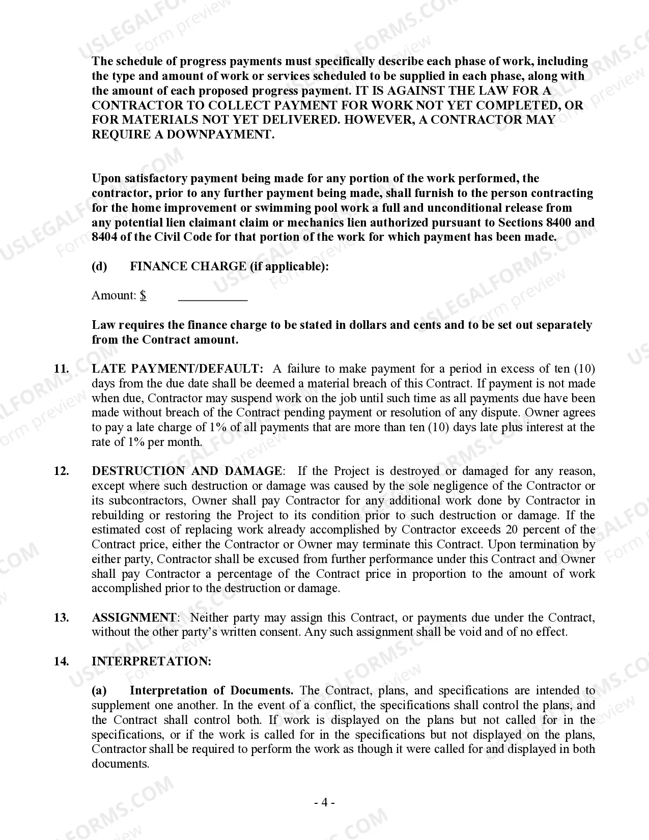 Preview Brick Mason Contract for Contractor