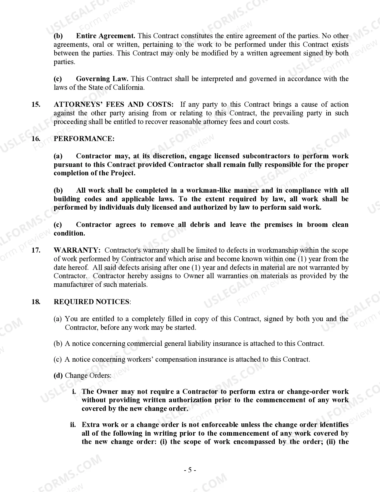 Preview Brick Mason Contract for Contractor