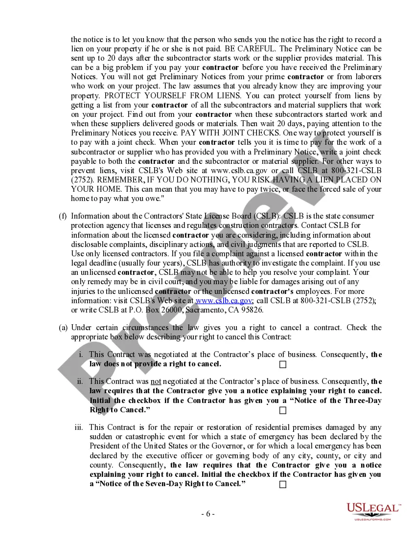 Preview Roofing Contract for Contractor